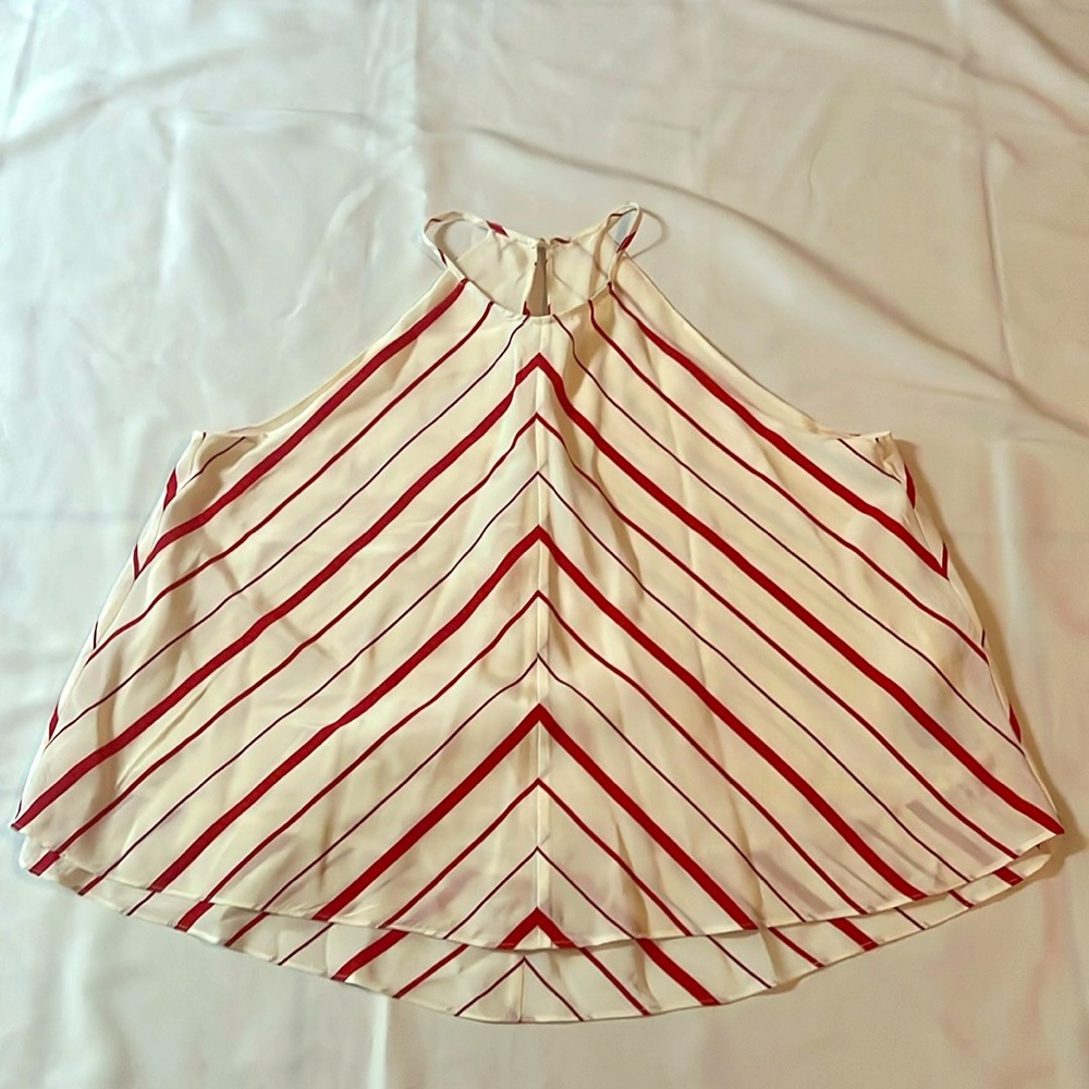 Intermix White and Red Blouse. Small